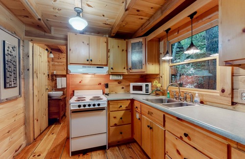 Blue Ridge Cabin | Dog-friendly waterfront cabin with a firepit & porch swing