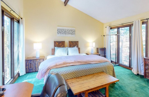 Winhall House | Dog-friendly woodland home with fireplace & deck - near Stratton & Bromley