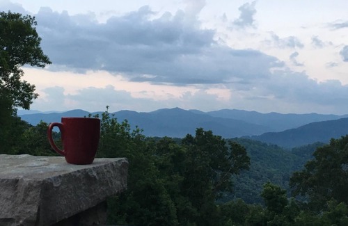 Waynesville Cabin | Don't Miss This View! Secluded Mountaintop Cabin- w/Hot tub & Shuffleboard