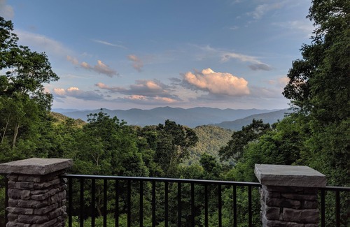 Waynesville Cabin | Don't Miss This View! Secluded Mountaintop Cabin- w/Hot tub & Shuffleboard