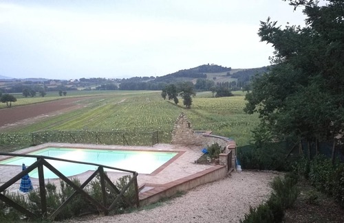 Fratta House | Double / Twin Room With Balcony Pool View