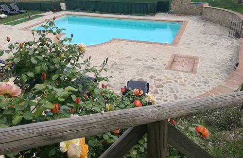 Fratta House | Double / Twin Room With Balcony Pool View