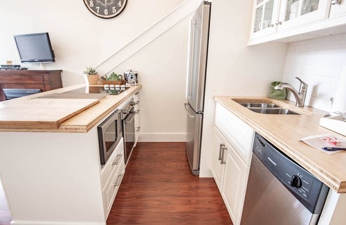 Charlevoix Condo | Downtown Charlevoix Condo | Indoor/Outdoor Pool | Private Balcony | Sleeps 6