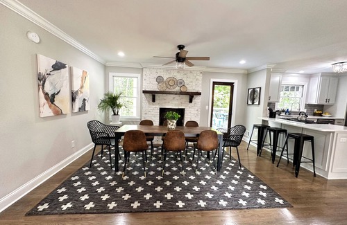 Alpharetta House | Downtown Renovated Luxury: Sleeps 10, Game Room, Fire Pit, Fenced Yard