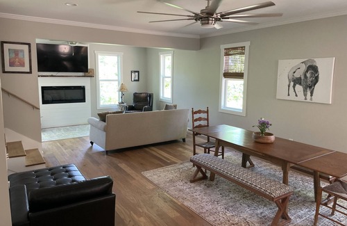 Wedowee House | Driftwood Haus. premier new build, large stationary dock, quiet cove, views!