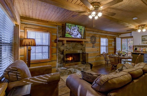 Townsend Cabin | Easy Drive to Log Cabin! Only 7 mins from National Park + Jacuzzi