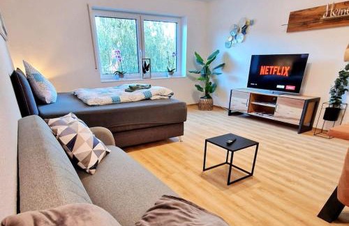 Meppen Apartment | EcoCube 443 - Familie, 2Zimmer, 3Betten, Schlafsofa, Backofen, TV, 6Pers