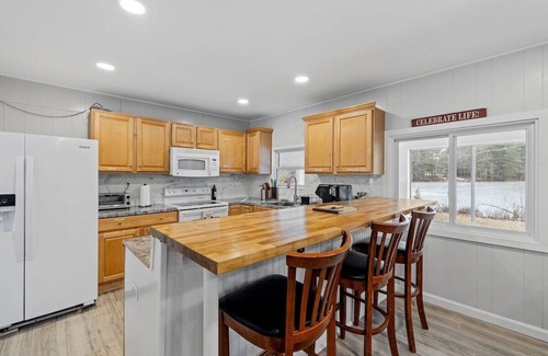 New Durham House | Edgewater Escape · Secluded Wooded Waterfront Home Near Lake Winn.
