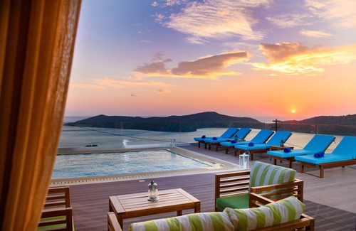Mavrikiano Villa | Elounda Panorama Villa, luxury villa with amazing views of Elounda Bay sleeps 12