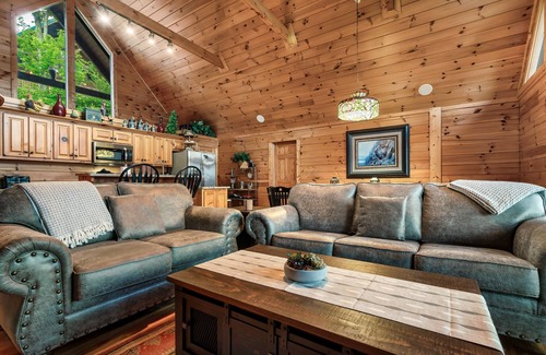 Black Bear Falls House | Emotional Rescue 4 BR Log Lodge, Unsurpassed Mt Le Conte views, Privacy, Luxury