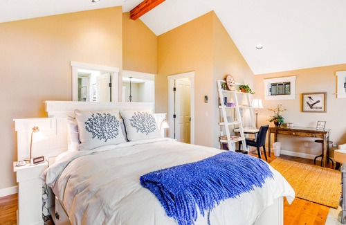 Langley House | Enchanting homes with ocean-view, firepit, hot tub, & washer/dryer