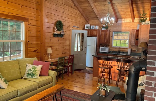 Weeks Mills House | Enchanting WATERFRONT Log Cabin on Togus Pond - 3 nights min required