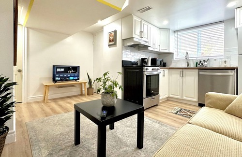 Waterloo Apartment | Entire 2BR Parking, laundry, Wifi, Full kitchen, TV, Disney+ streaming services