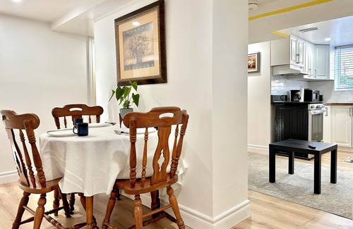 Waterloo Apartment | Entire 2BR Parking, laundry, Wifi, Full kitchen, TV, Disney+ streaming services