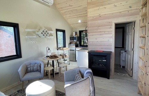 South Boardman Cabin | Escape to Serenity: Private Lake and Cozy Cabins for Rent