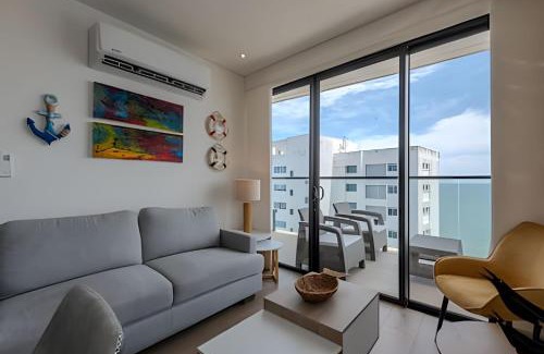 Cartagena District Apartment | Espectacular Vista al Mar and Historic Center 2BR