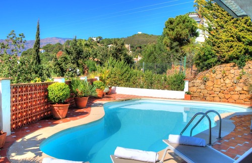 New Golden Mile Villa | Estepona stunning sea view villa private pool + garden quiet area but near beach