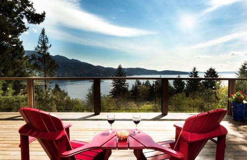 Bowen Island House | Evergreen Cottage · Cheerful oceanview cottage with a fantastic patio