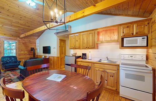 Northport Cabin | Explore nature cabin with kitchen, fireplace, WiFi, hiking & AC
