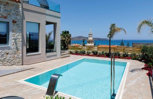 Kato Stalos Villa | Exquisite Crete Villa Villa Kleanthi 4 Bedroom Private Pool Panoramic Sea View Chania