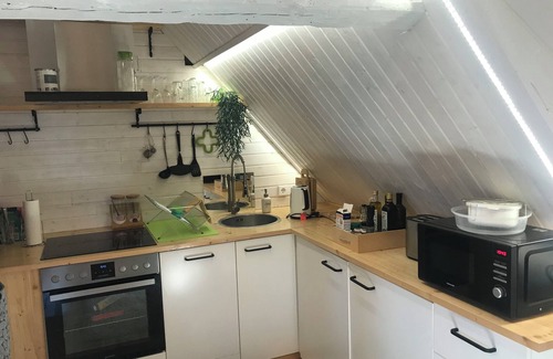 Pruchten Apartment | Family-friendly attic apartment with garden near Zingst.