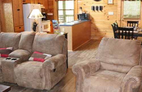 Sevierville Cabin | Family-friendly ;Avg. nightly rate $99; 5 miles from Soaky Mtn. Waterpark