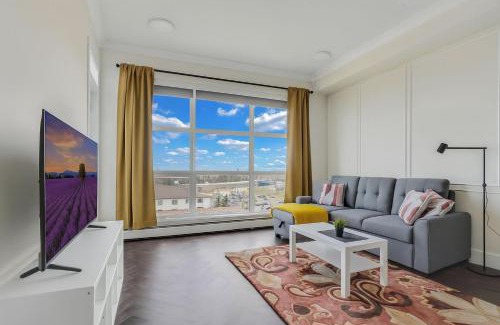 Currie Barracks Apartment | Family Modern 2BR Condo with City View, DT, Balcony, Free Parking & In-Suite Laundry!