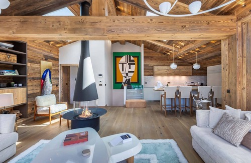 Megeve Apartment | Family penthouse with pool, hammam, sauna and parking in Megève