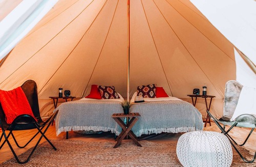Valle House | Family Tent w/Shared Bathroom - Find us among the juniper trees and open sky.