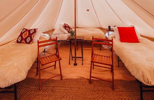 Valle House | Family Tent w/Shared Bathroom - Find us among the juniper trees and open sky.