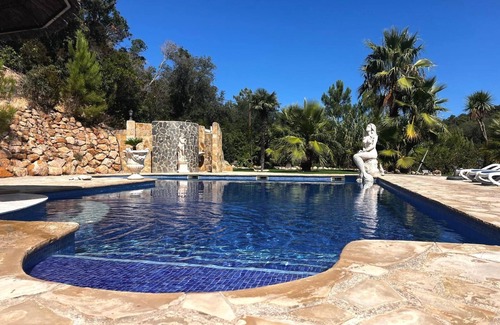 Lloret de Mar Villa | Fantastic villa/finca with pool landscape, sea view, palm garden on 5000 m²