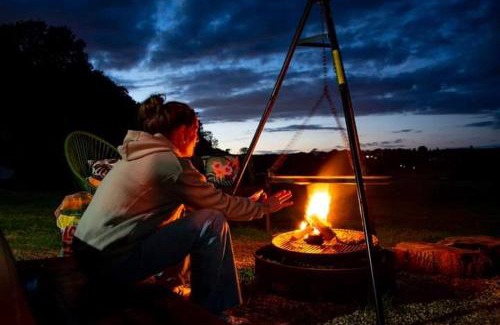 Hertford House | Farm woodland riverview cabin bbq firepit pet friendly