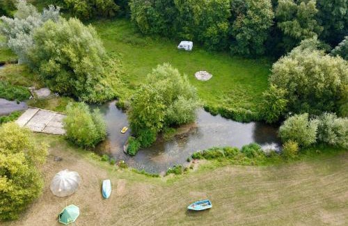Hertford House | Farm woodland riverview cabin bbq firepit pet friendly