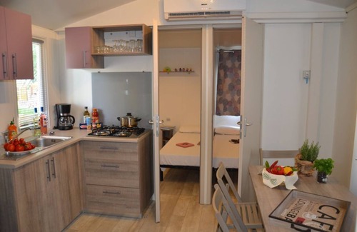 Porto Santa Margherita House | Feriendorf Laguna Village Mobilehome Happy Premium für 7 Personen