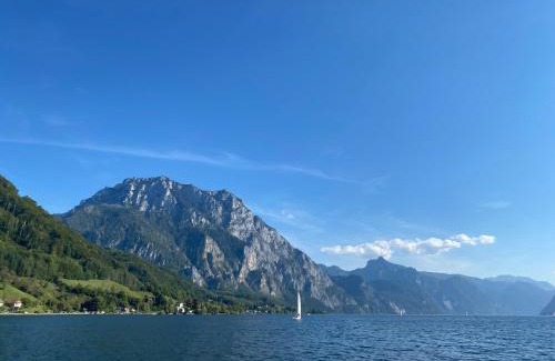 Altmuenster House | Ferienhäuschen am Traunsee mit Tretboot zur freien Nutzung am Badeplatz
