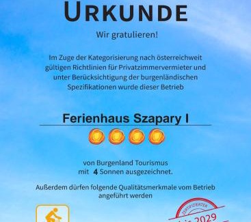Eisenberg an der Pinka House | Ferienhaus Szapary I