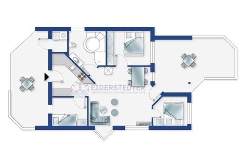 Wesselburenerkoog House | Ferienhaus Huus Eiderwatt ID 460