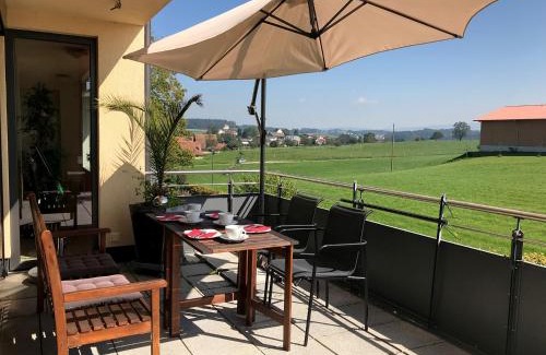 Kressbronn Apartment | Ferienwohnung Seetraum - Hoch über dem See, großzügig mit großem Balkon