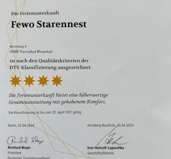 Thermalbad Wiesenbad Apartment | Ferienwohnung Starennest