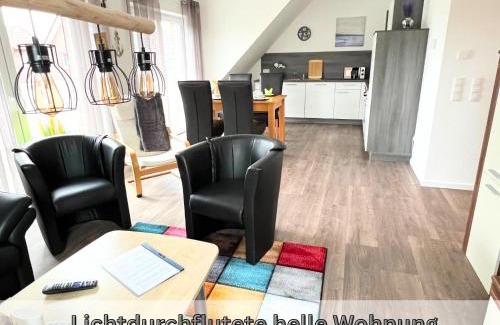 Papenburg Apartment | FeWo "Aurora" große Dachterrasse Neubau 74qm EBK 2 SZ Free WiFi