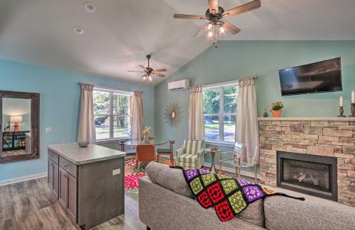 Brodheadsville House | Fire Pit and Creek Access Poconos Cottage