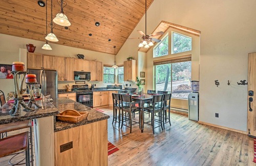 Groom Creek Cabin | Fire Pit, Deck & Grill: Serene Prescott Cabin!