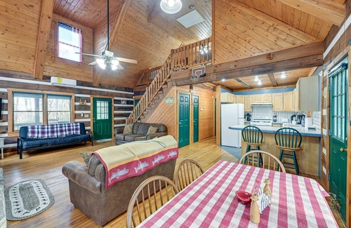Sylva Cabin | Fire Pit & Porch: Rustic Retreat in North Carolina