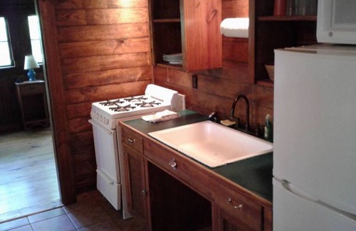 Hot Springs Cabin | FIVE POINTS~LAKE HAMILTON: Cabin#B ~ 1BR w/2 Queen Beds, Futon in LR, Full Kitchen, Breakfast "Fixins" Provided, Handicap Accessible w/Wheelchair Ramp