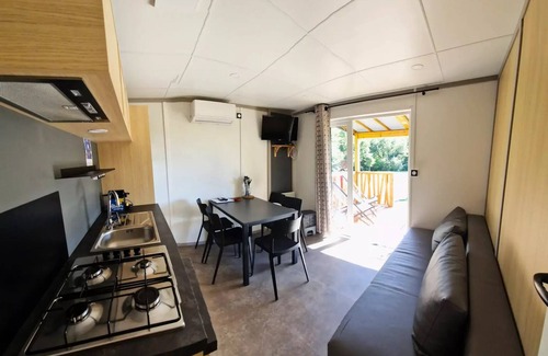 Esparron-de-Verdon Ski Chalet | Flower Camping La Beaume * - Premium chalet 28m2 2 bedrooms/semi-covered terrace/TV/air conditioning 5 people