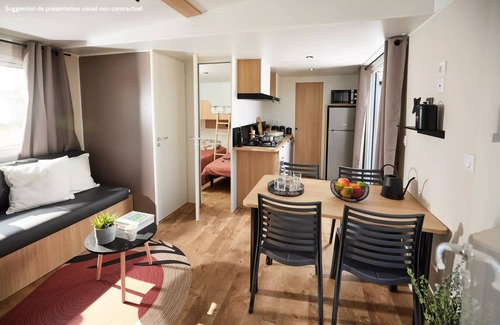 Souillac House | Flower Camping Les Ondines * - Homeflower Premium 29m2 - 2 bedrooms + semi-covered terrace + TV + sheets + towels + CLIM 5 people