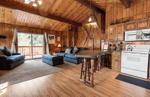 Whispering Forest House | Forest Edge Retreat - Cozy, log cabin with a wood burning fireplace! Pool Table, Foosball and Darts!