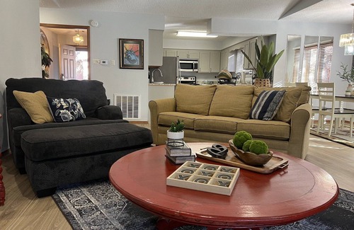 Mount Ida Condo | Forest view, log-sided two bedroom, two bath condo on Lake Ouachita. by RedAwning
