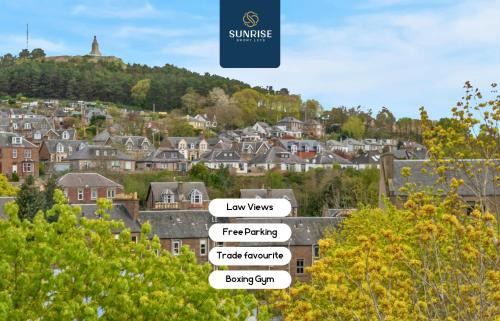Glenisla Villa | Friary Townhouse - INVOICE and REDUCED PRICE only via SUNRISE SHORT LETS DUNDEE, 5 Double Bedrooms, 4 Bathrooms, GYM, GAMES, GARDEN, Fully Equipped, Free Parking, Central Location, Contractors and Trades People Favourite