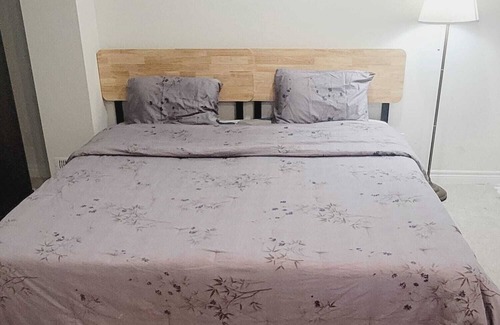 Kitchener House | Fully furnished Studio basement with bed, kitchen, laundry, living room with TV